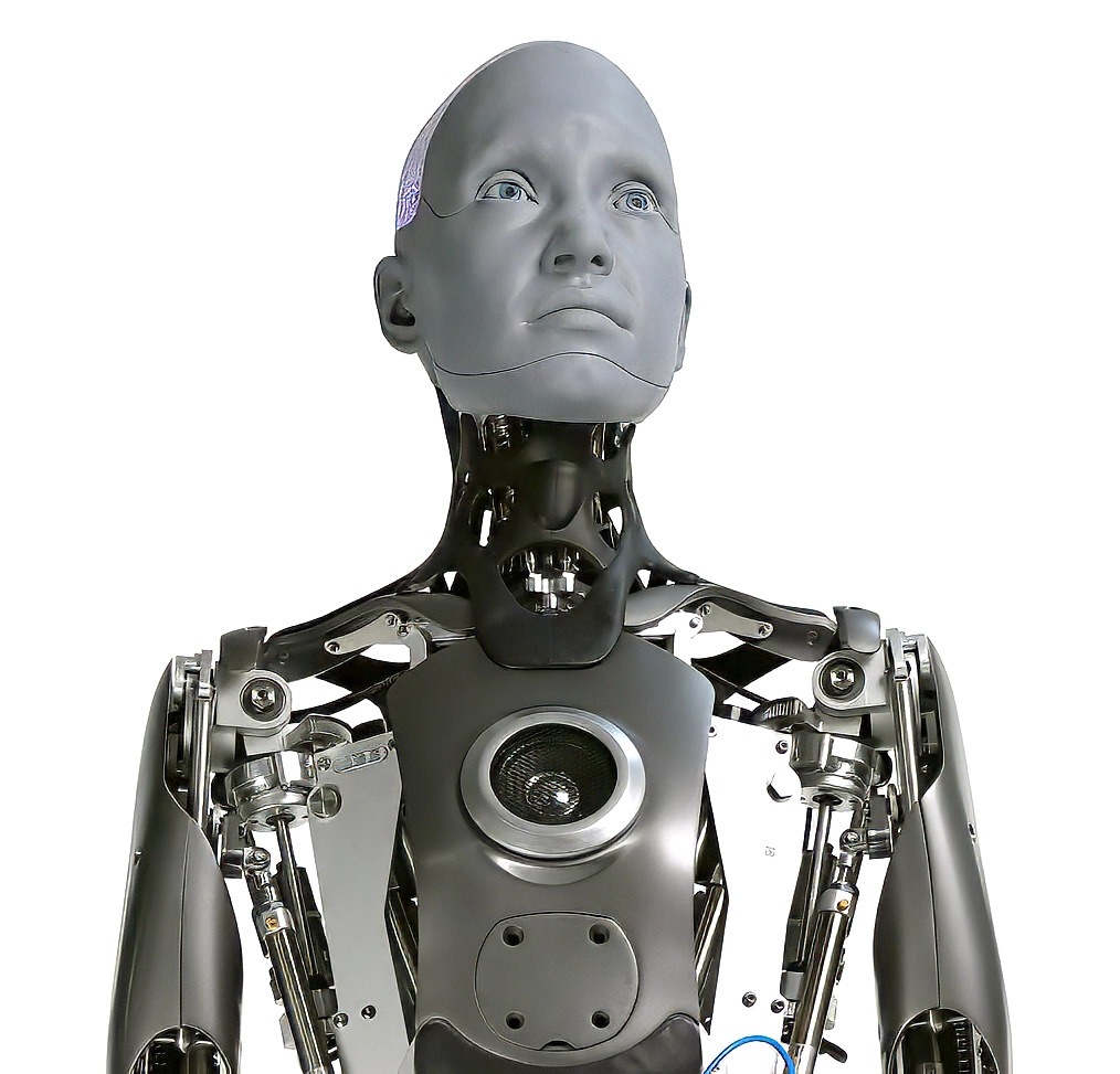 image shows Ameca the robot