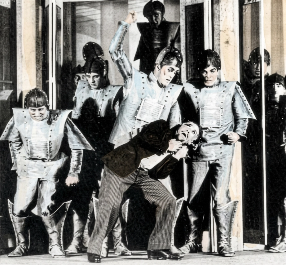Picture showing the original cast of Rossum's Universal Robots
