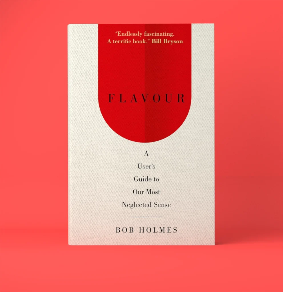 Image of a book for Flavour on a pink background