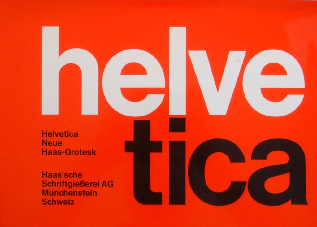 Front cover in orange-red, of a type specimen book